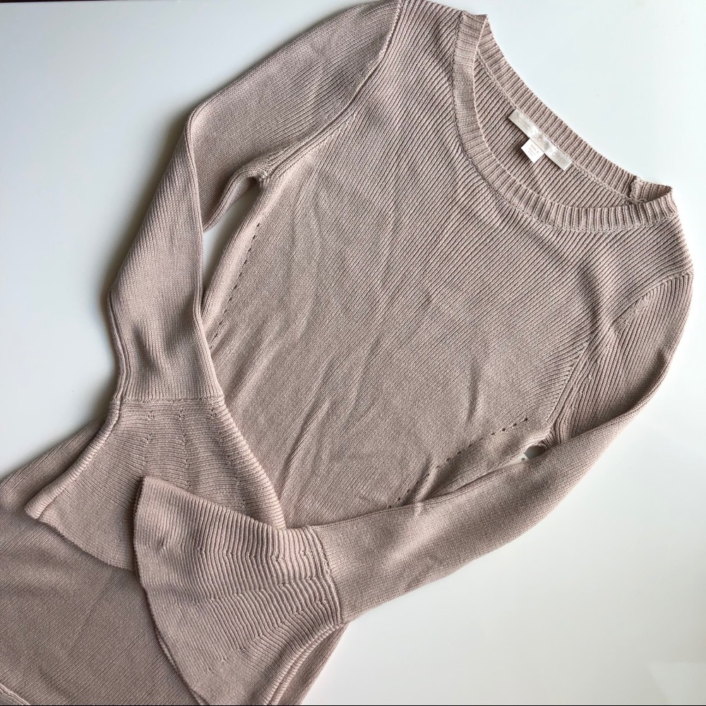 NWT Blush Boston Proper Bell Sleeve Sweater Dress
